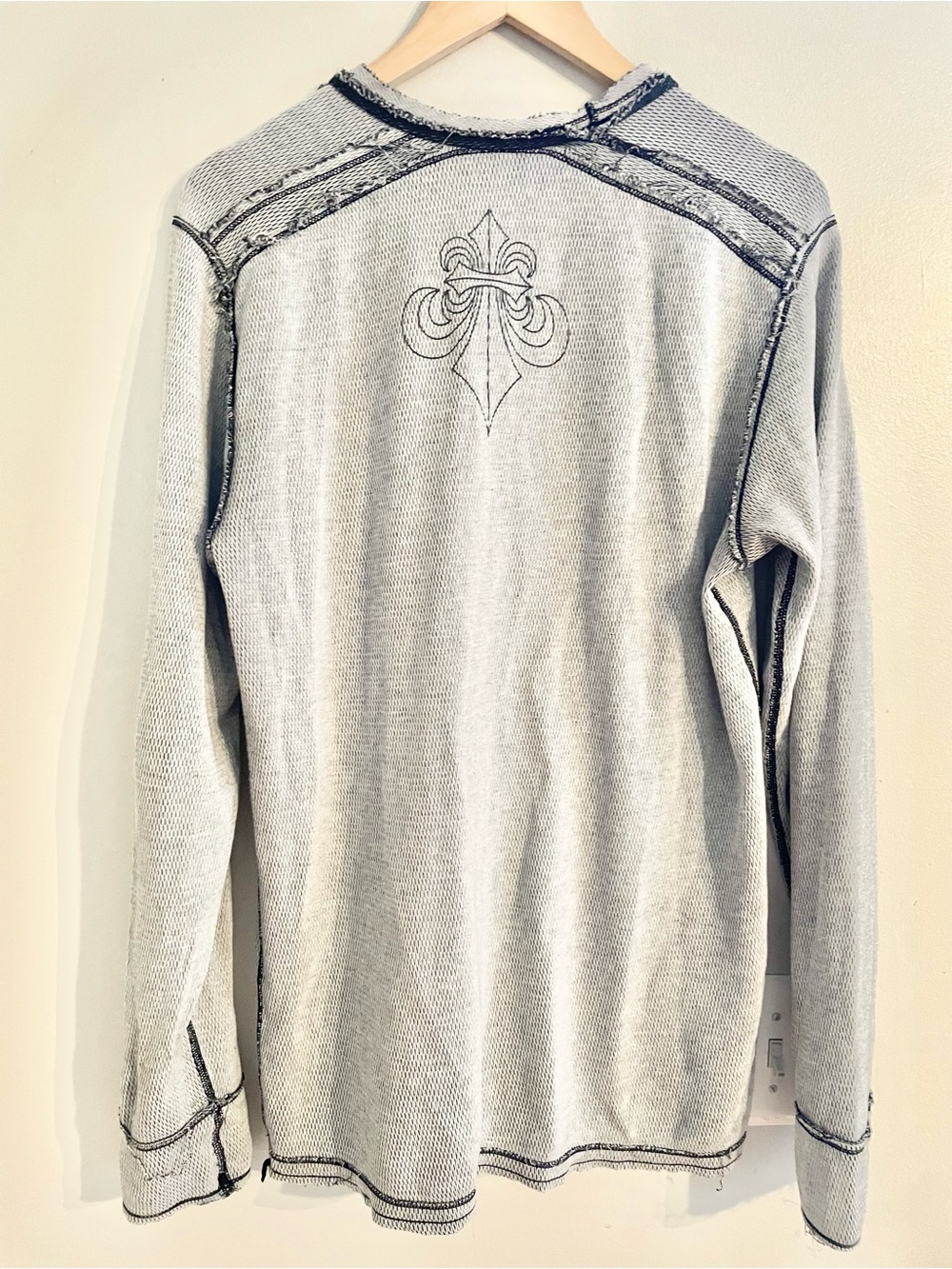 Vtg Y2K Affliction Angel Wings Cross Men’s Long Sleeve Dbl Side Thermal Shirt XL - Picture 9 of 13